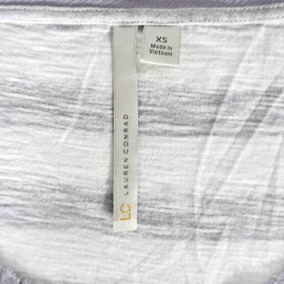 Women's | Lauren Conrad | Gray Striped Embellished Top - XS - Picture 4 of 8